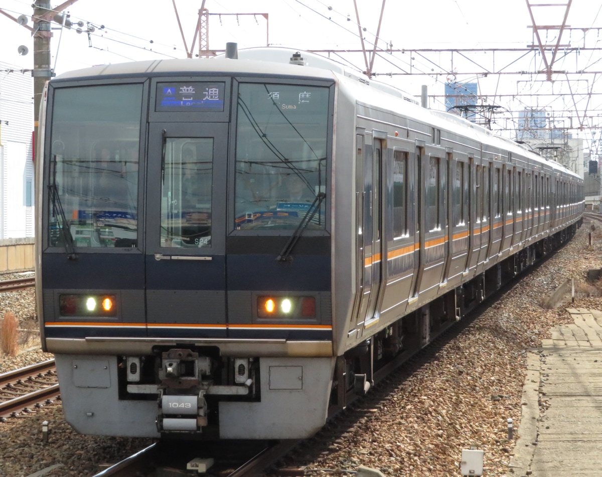 JR西日本 網干総合車両所明石支所 207系 アカS24編成