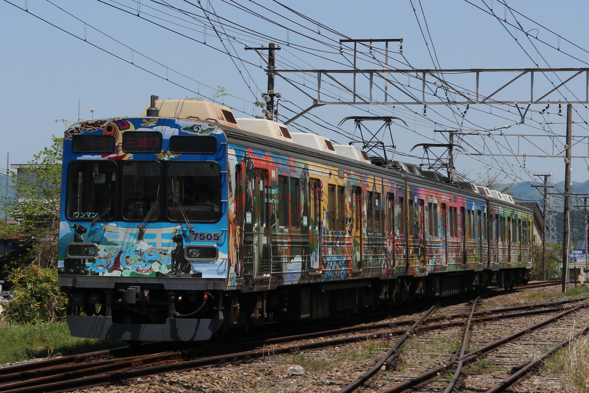 秩父鉄道 広瀬川原車両基地 7500系 7505f