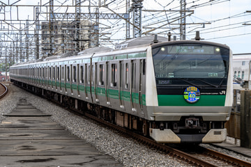 JR東日本E233系ハエ117編成を北与野駅で撮影した画像