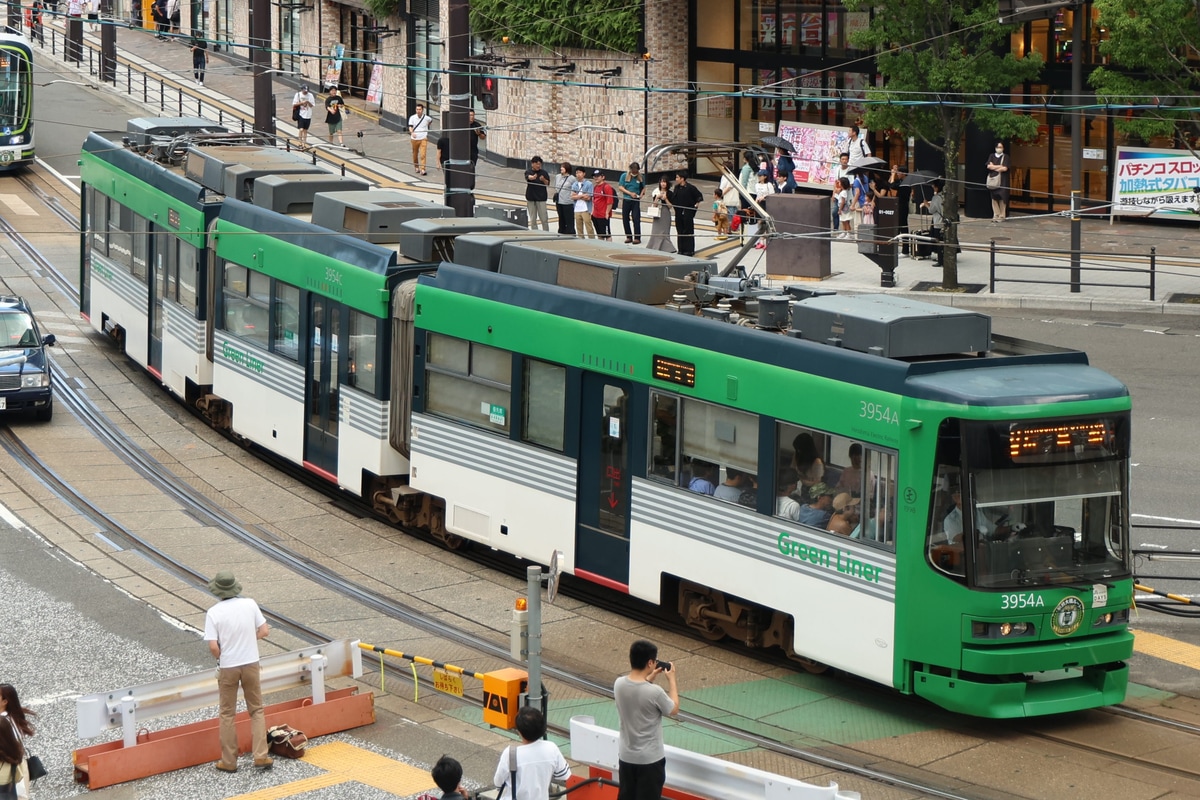 広島電鉄 荒手車庫 3950形 3954