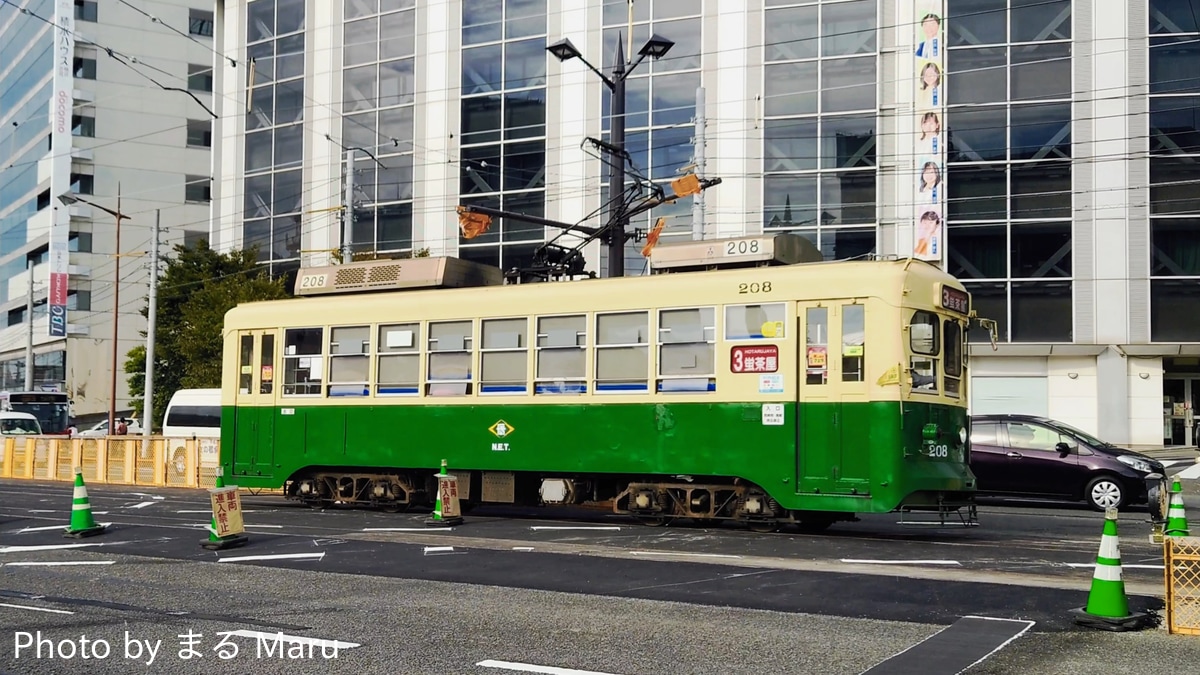 長崎電気軌道 浦上車庫 200形 208