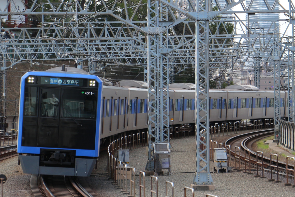 東京都交通局 志村車両検修場 6500系 6511f