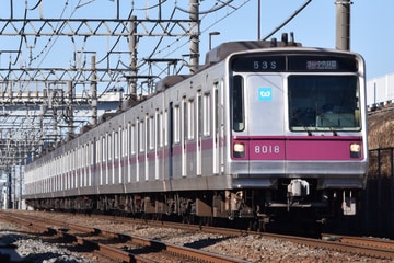 東京メトロ8000系8118Fを堀切～鐘ヶ淵間で撮影した画像
