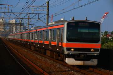 JR東日本E231系MU15編成を市川塩浜駅で撮影した画像
