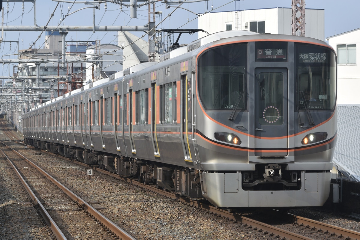 JR西日本 吹田総合車両所森ノ宮支所 323系 LS08編成