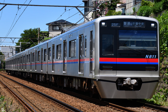 くぬぎ山車両基地N800形N818Fを検見川～京成稲毛間で撮影した写真