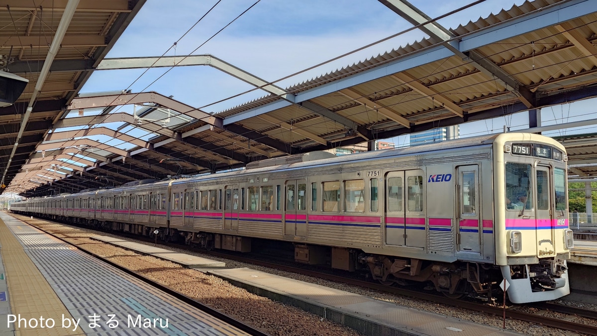 京王電鉄 若葉台検車区 7000系 7701編成
