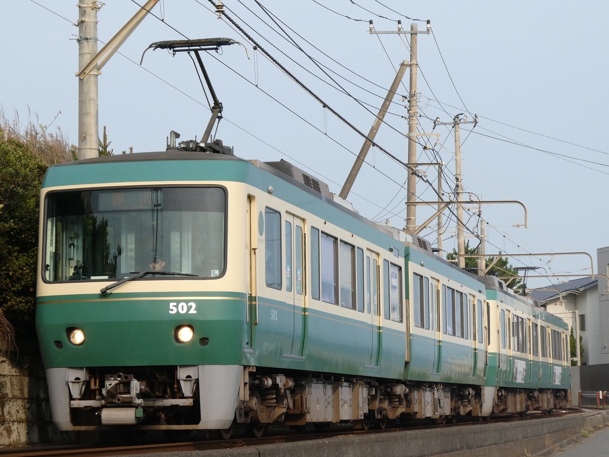 江ノ島電鉄 極楽寺検車区 500形 502F
