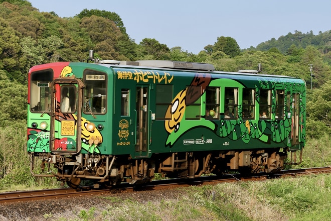 松山運転所キハ324を家地川～打井川間で撮影した写真