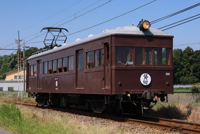 大胡車庫デハ100型デハ101を新川～東新川間で撮影した写真