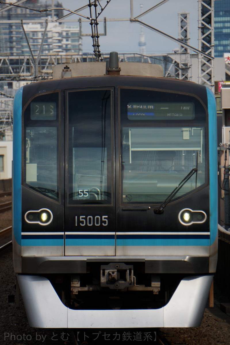 東京メトロ 深川検車区 15000系 15105F