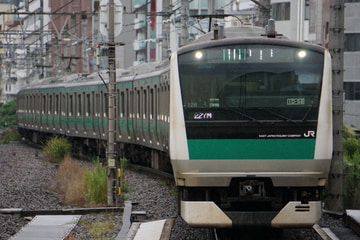 JR東日本E233系ハエ128編成を恵比寿駅で撮影した画像