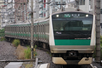 JR東日本E233系ハエ101編成を恵比寿駅で撮影した画像