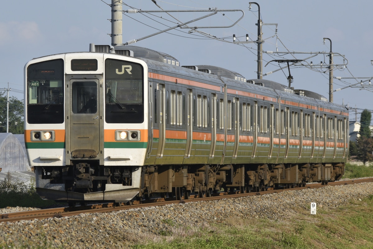 JR東日本 高崎車両センター 211系 タカA61編成