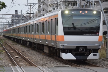 JR東日本E233系トタ青462編成を東中神駅で撮影した画像