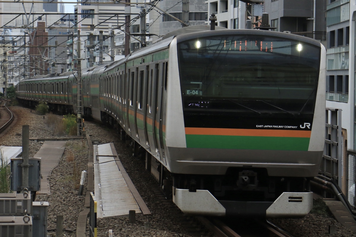 JR東日本 国府津車両センター E233系 コツE-04編成