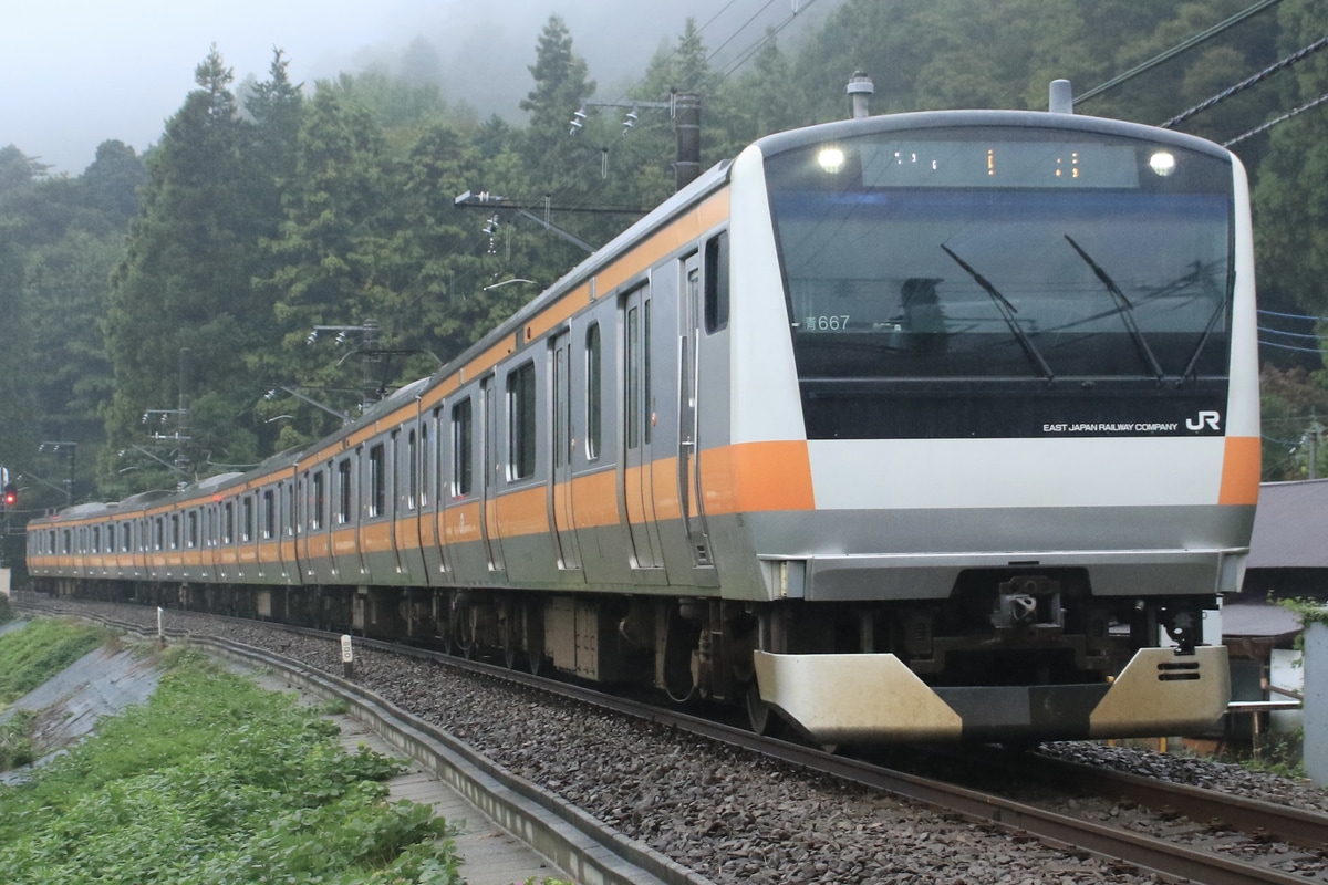 JR東日本 豊田車両センター本区 E233系 トタ青667編成