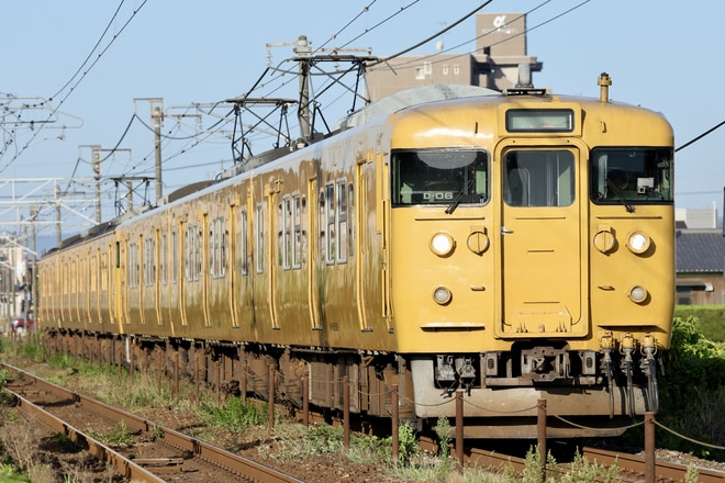 下関総合車両所岡山電車支所115系D-06編成を中庄～庭瀬間で撮影した写真