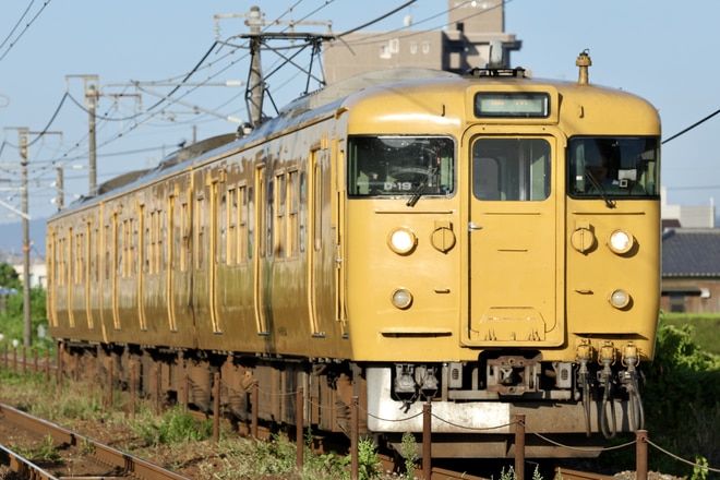 下関総合車両所岡山電車支所115系D-19編成を中庄～庭瀬間で撮影した写真
