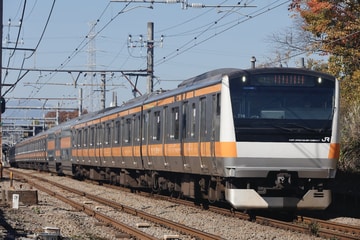 JR東日本E233系トタT16編成を東中神～西立川間で撮影した画像