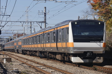 JR東日本E233系トタT11編成を東中神～西立川間で撮影した画像