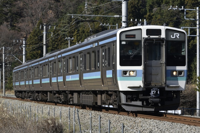長野総合車両センター211系ナノN326編成を寿～三つ峠間で撮影した写真