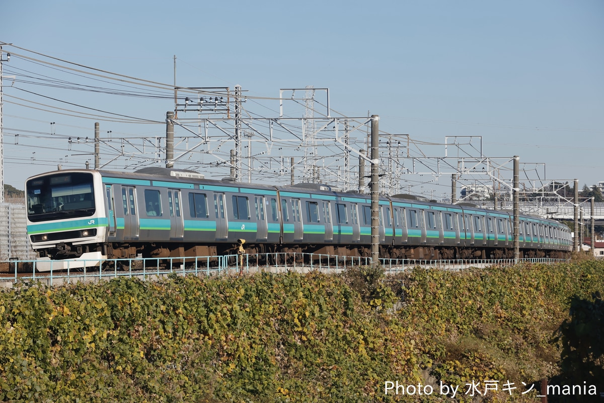 JR東日本 松戸車両センター本区 E231系 マト105編成