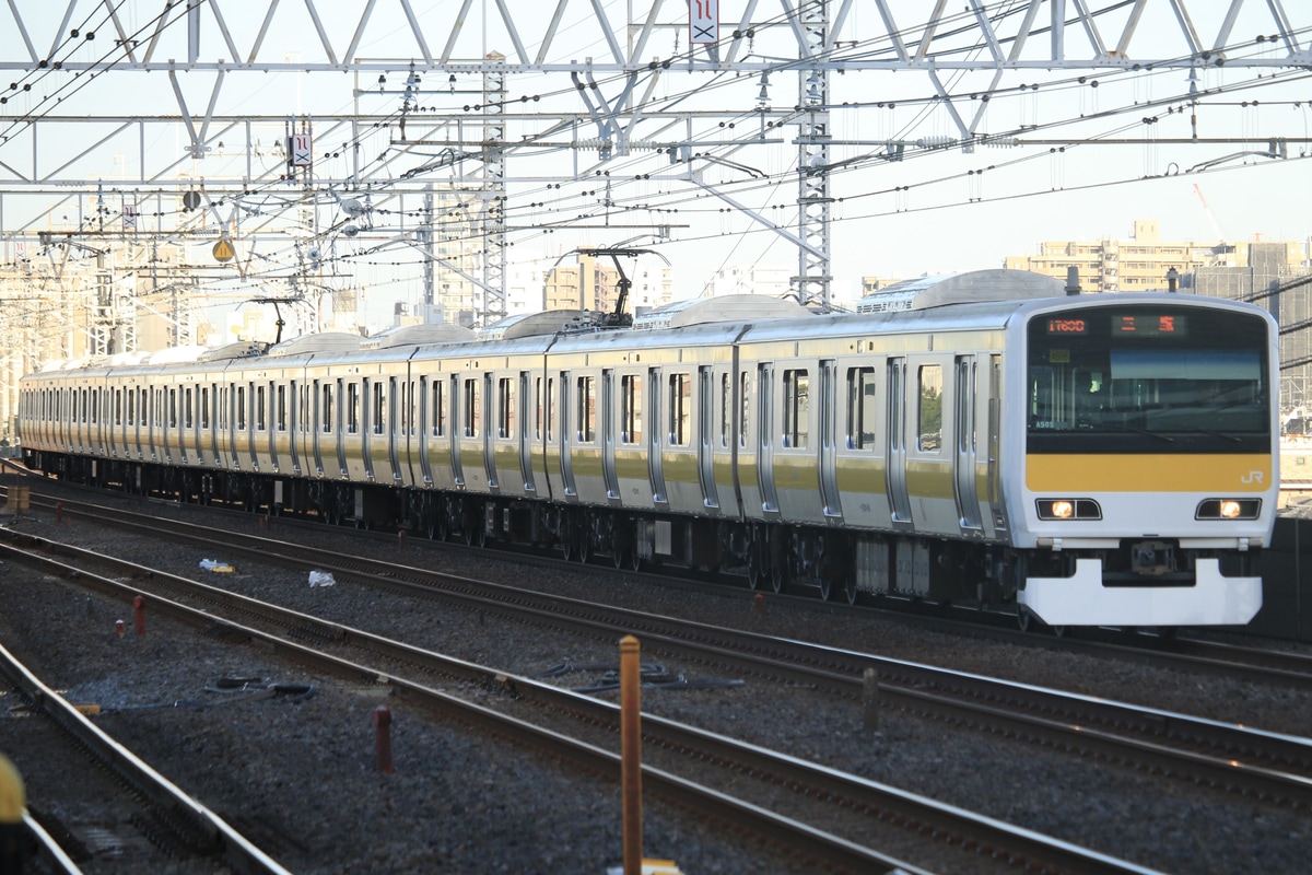 JR東日本 三鷹車両センター E231系 ミツA505編成
