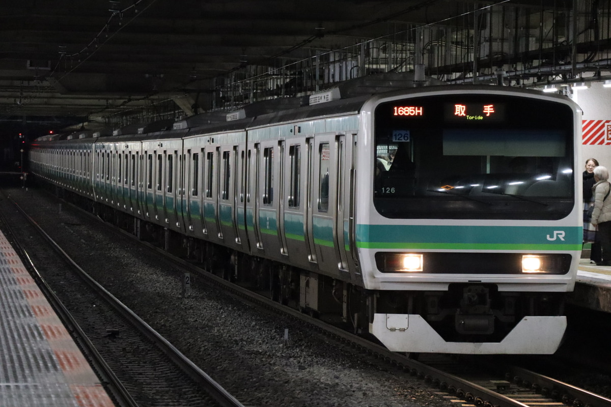 JR東日本 松戸車両センター本区 e231系 マト126編成