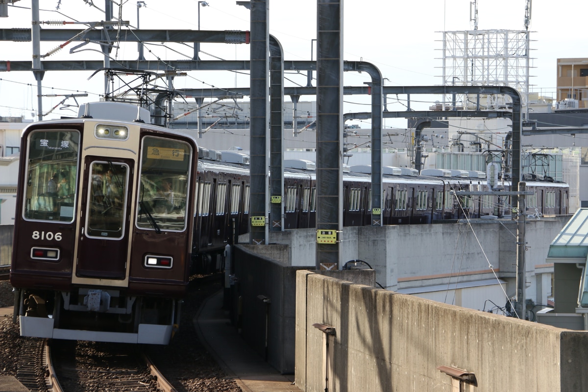 阪急電鉄 平井車庫 8000系 8006F