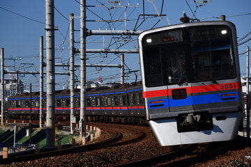 京成電鉄3700形3858Fを町屋～千住大橋間で撮影した画像