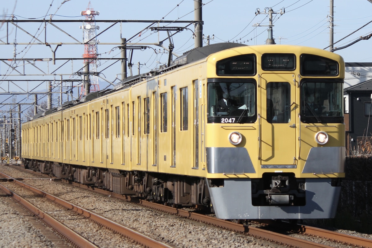西武鉄道 玉川上水車両管理所 2000系 2047F