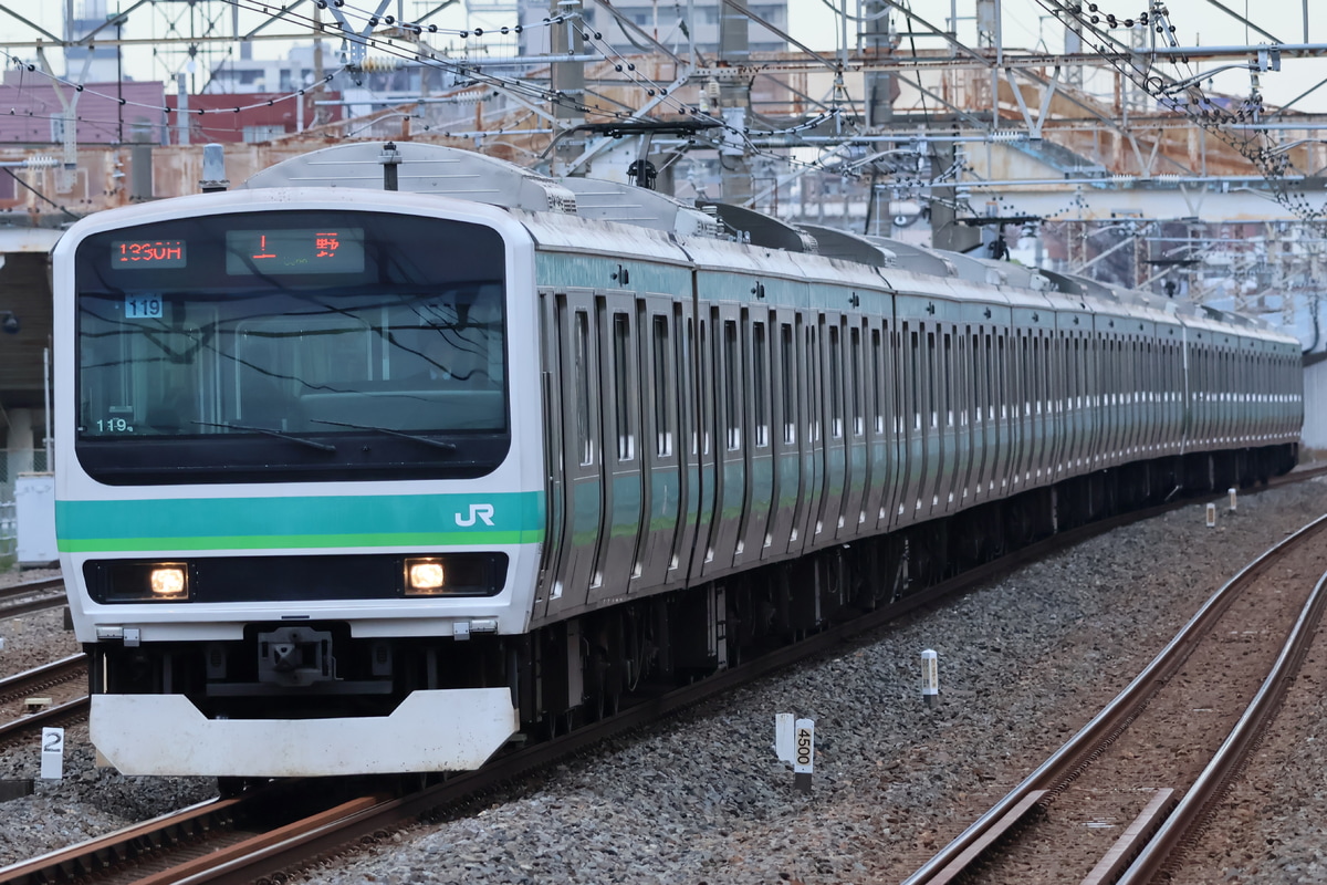 JR東日本 松戸車両センター本区 E231系 マト119編成