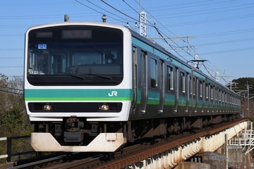 JR東日本E231系マト121編成を安食～小林間で撮影した画像