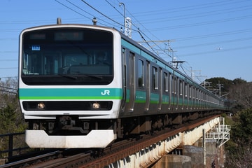 JR東日本E231系マト117編成を安食～小林間で撮影した画像