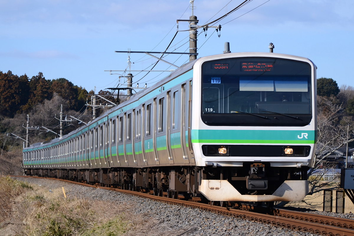 JR東日本 松戸車両センター本区 E231系 マト119編成