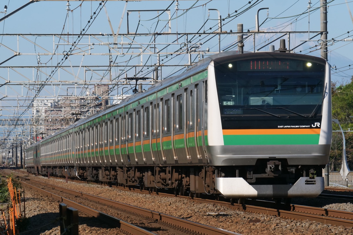 JR東日本 国府津車両センター E233系 E-63編成