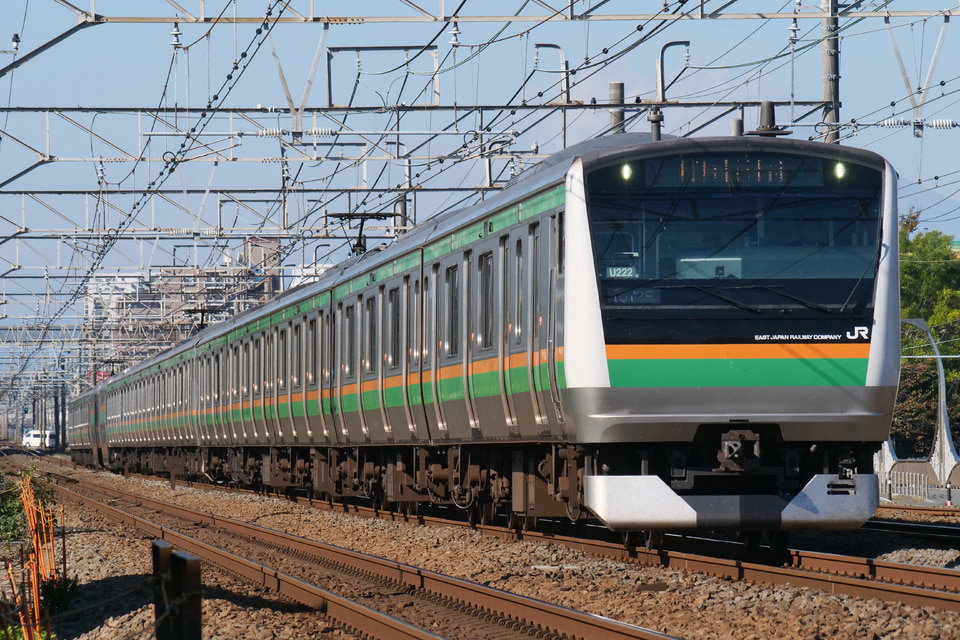 JR東E233系ヤマU222編成<br class="br-sp" />(U222編成)の写真