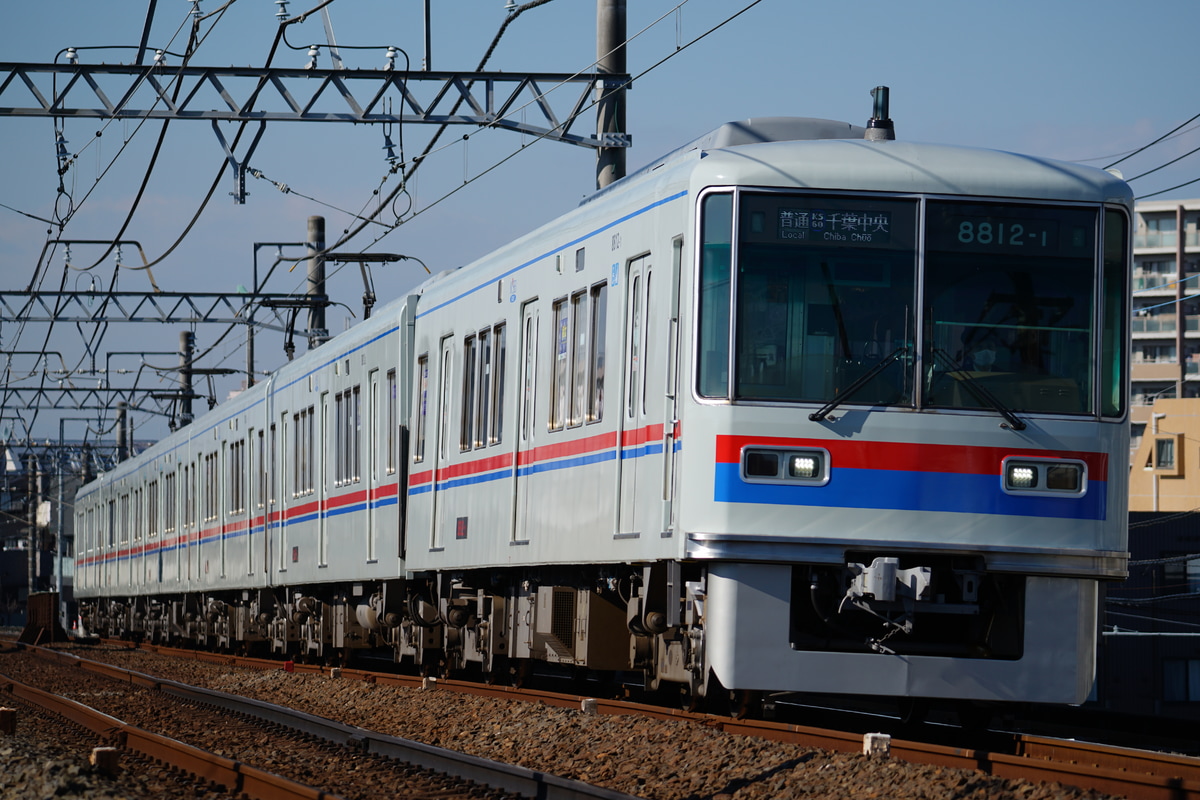 京成電鉄 くぬぎ山車両基地 8800形 8812編成