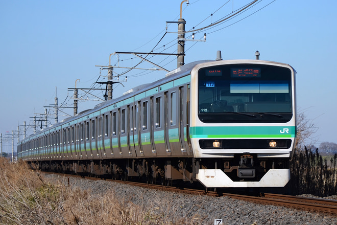 松戸車両センター本区E231系マト112編成を木下～小林間で撮影した写真