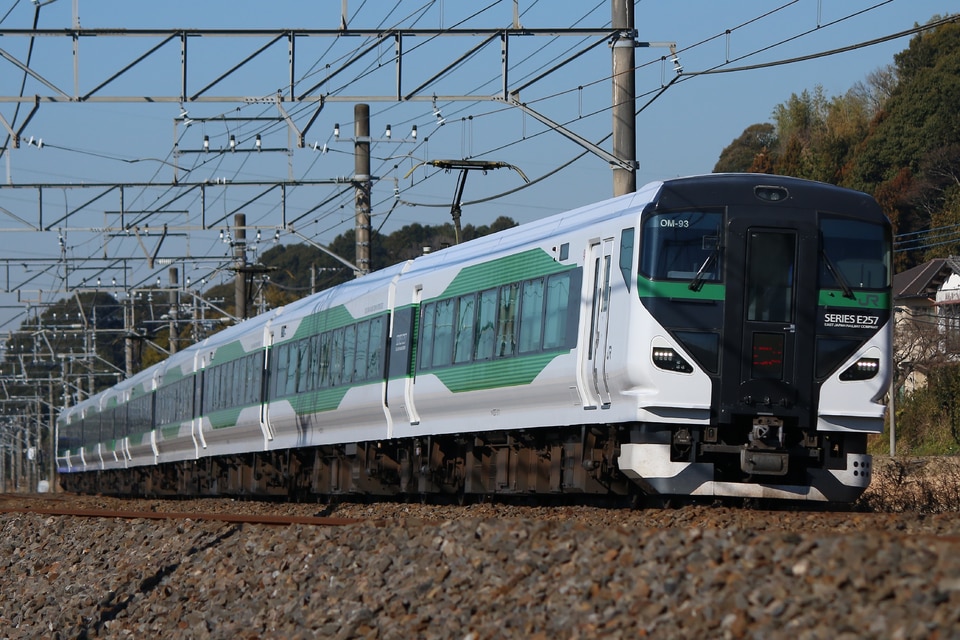 JR東E257系オオOM-93編成<br class="br-sp" />(オオOM-93)(OM93編成)(OM-93編成)の写真