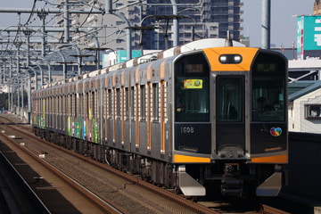 阪神電気鉄道1000系1608Fを若江岩田駅で撮影した画像