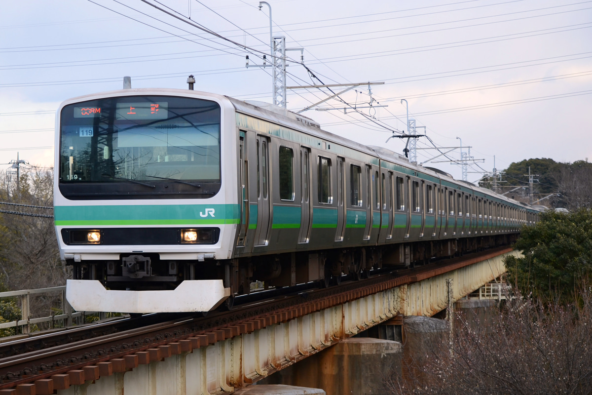 JR東日本 松戸車両センター本区 E231系 マト119編成
