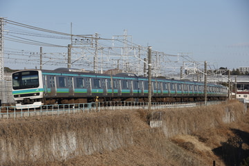 JR東日本E231系マト113編成を松戸～金町間で撮影した画像