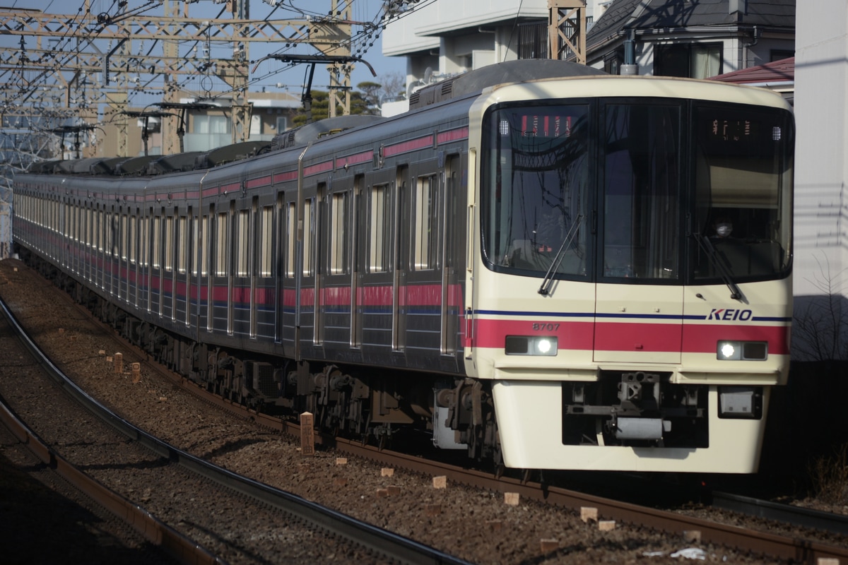 京王電鉄 若葉台検車区 8000系 8707F