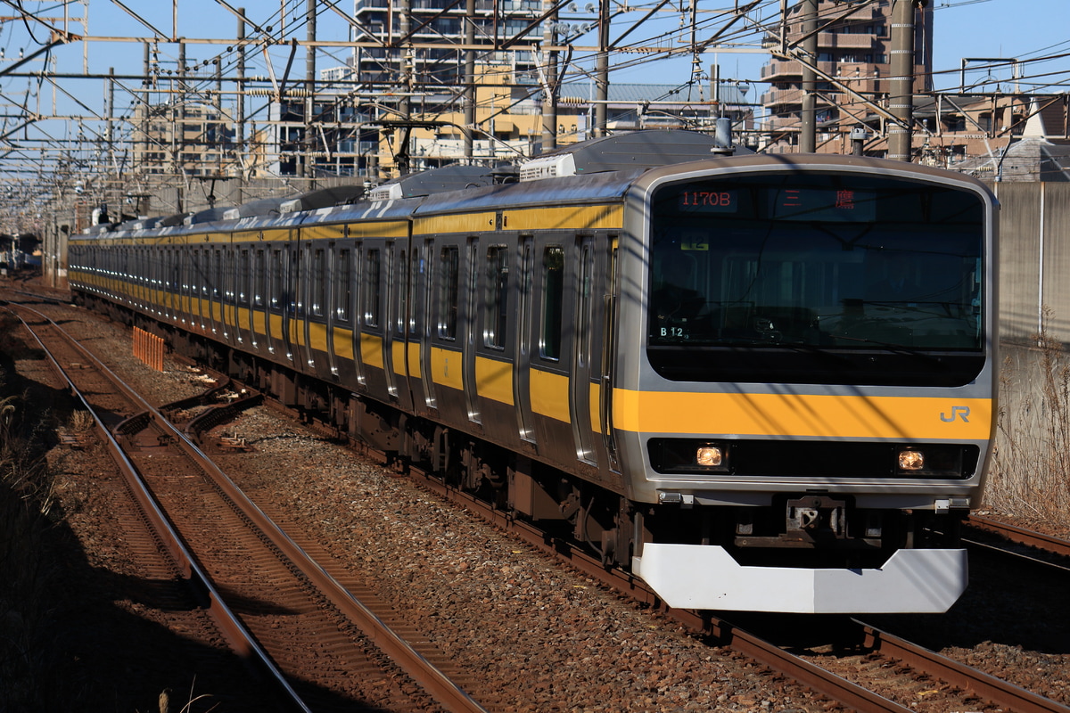 JR東日本 三鷹車両センター E231系 ミツB12編成