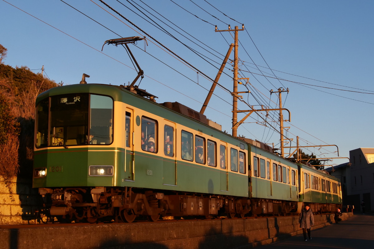 江ノ島電鉄 極楽寺検車区 1000形 1201F