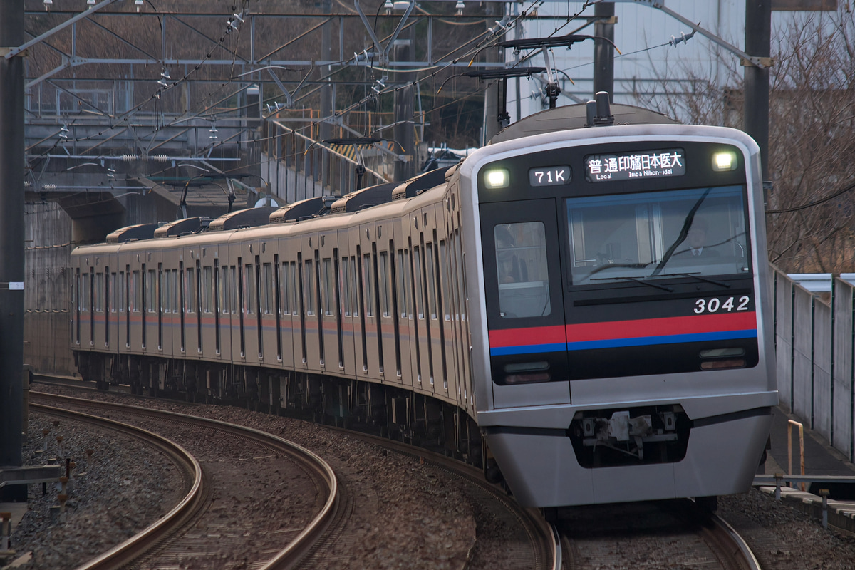 京成電鉄 宗吾車両基地 3000形 3042編成