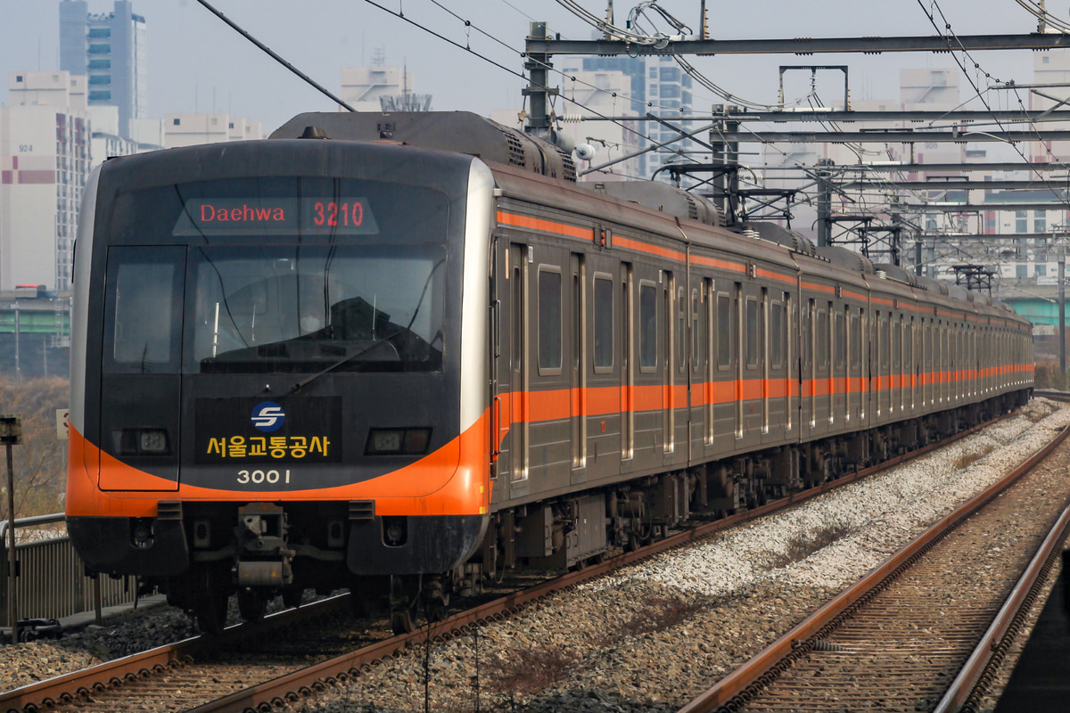 Seoul Metro 紙紐車両事業所 3000系 301F