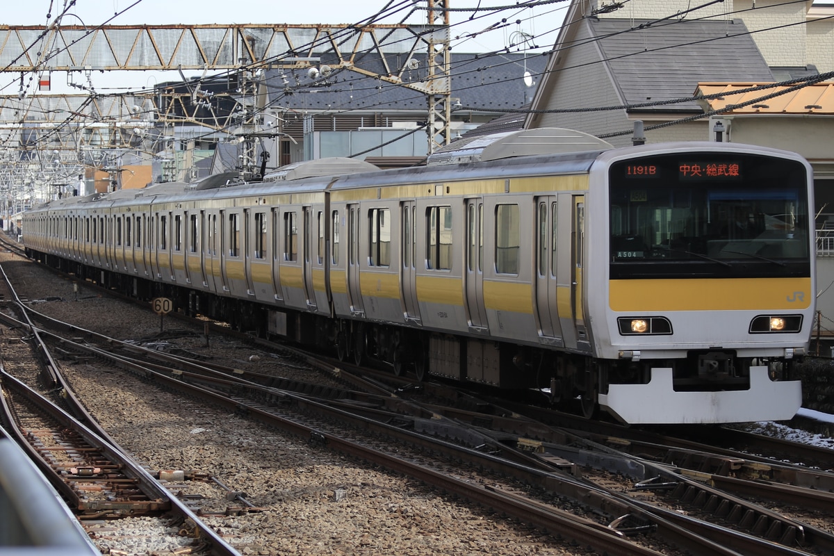 JR東日本 三鷹車両センター E231系 ミツA504編成